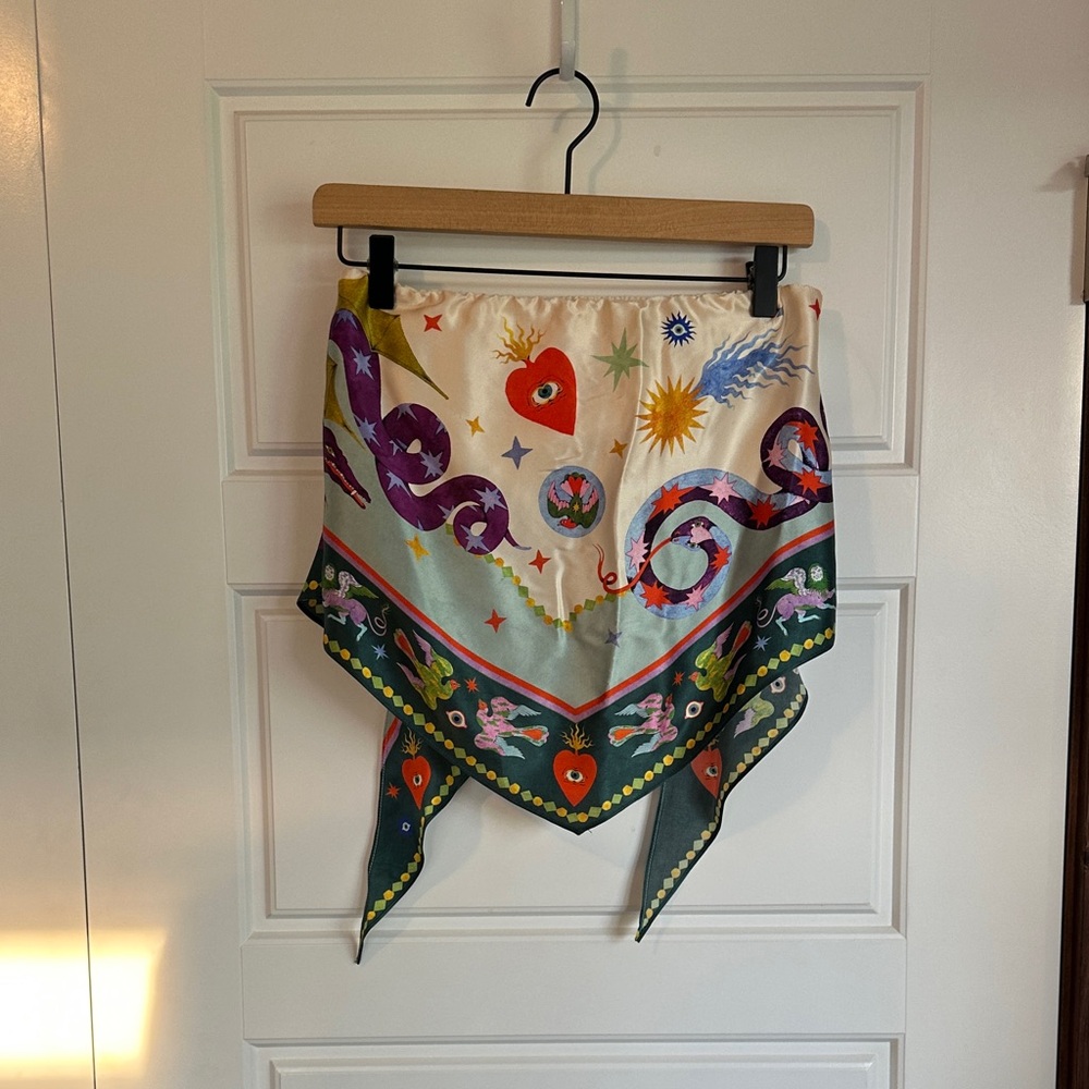 Alemais silk scarf top